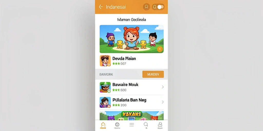 Screenshot 1 menunjukkan tampilan awal permainan yang menarik.