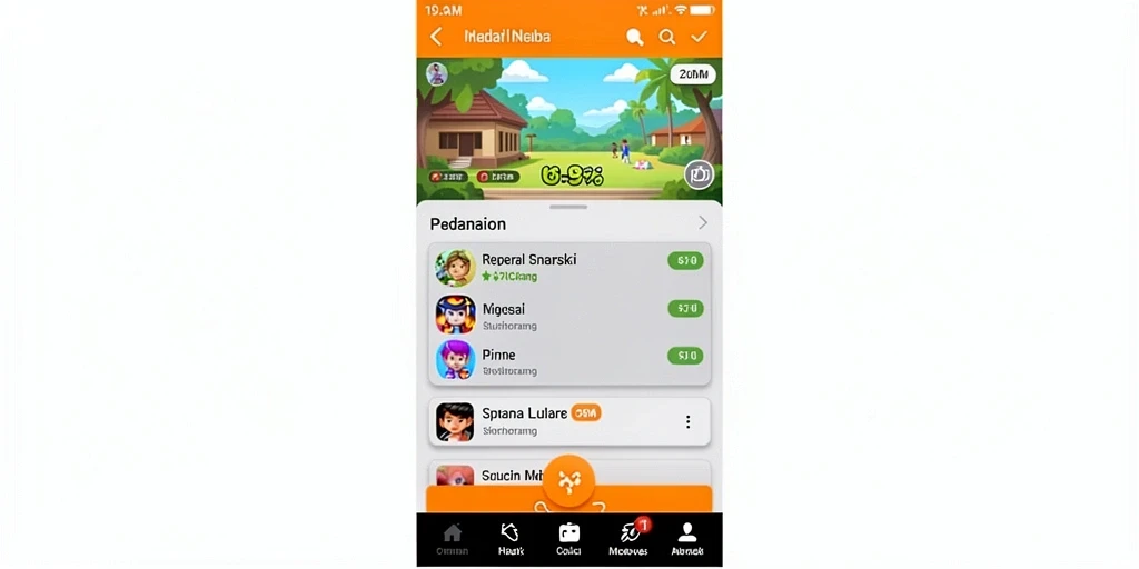 Tampilan awal game dengan desain yang menarik.