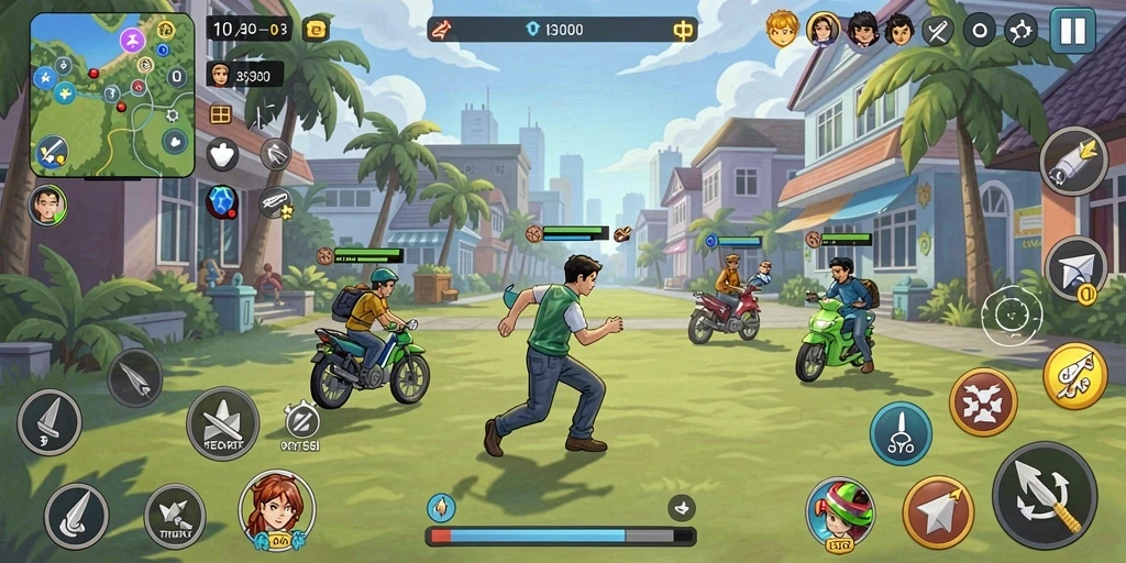 Screenshot aplikasi IDRGAME menampilkan tampilan antarmuka yang menarik.